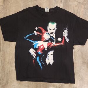 VINTAGE mens JOKER Black Graphic T-Shirt